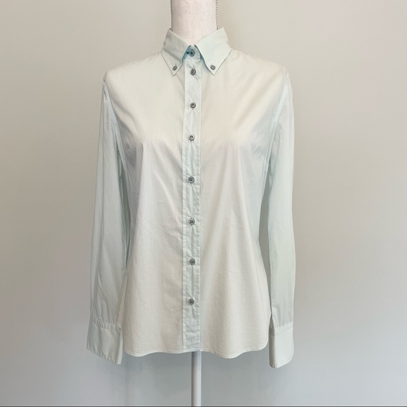Chiara Laverda Botton Down Blouse | Made In Italy | Euro 46 - Picture 2 of 8